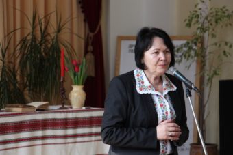 Промову виголошує ректор професор Надія Скотна