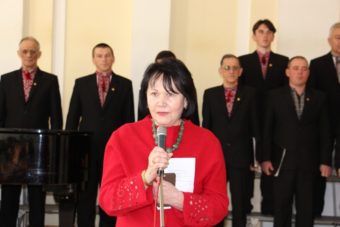 Слово про Тараса Шевченка виголошує ректор професор Надія Скотна