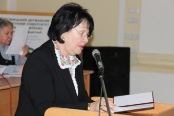 Виступ ректора професора Надії Скотної