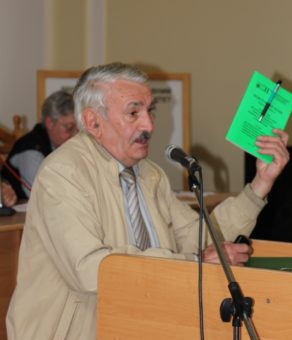 Виступ правового інспектора праці Львівської обласної організації профспілки Мирона Малярчина