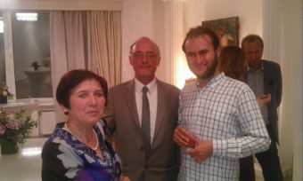 Дружня зустрiч доцента Свiтлани Волошанської та консула Королiвства Бельгія в Українi Гюдо Граувелс