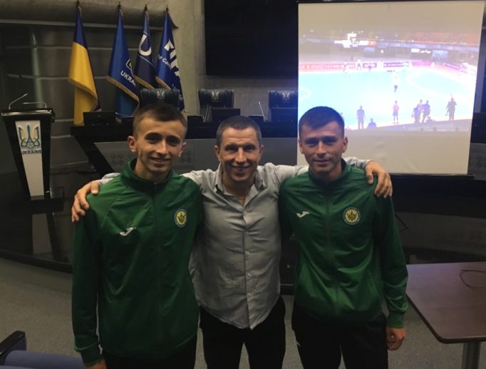 На атестації арбітрів у м. Київ (зліва направо): ОрестДуцяк, Роман Проць, Олег Дуцяк.