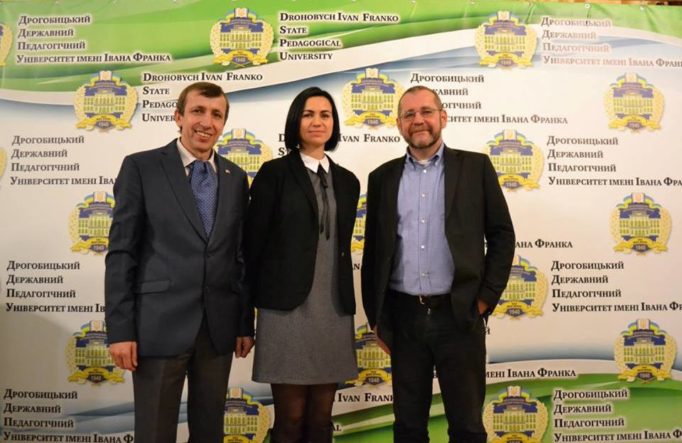 Доцент Ярослав Лопушанський, викладач Марта Мацьків та професор Міхаель Мозер