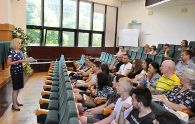 Зустріч учасників Літньої школи польської мови з директором Центру польської мови та культури для Полонії та іноземців Люблінського Університету Марії Кюрі-Склодовської доктор Анною Дунін-Дутковською