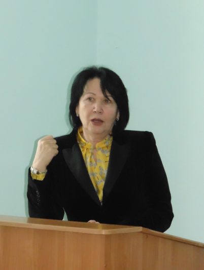 Вітальне слово виголошує ректор професор Надія Скотна